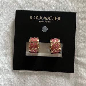 Brand New Pink Coach Earrings